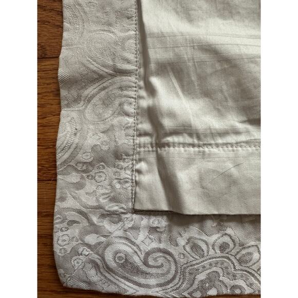 2 Ralph Lauren Pillow Sham Ruffles Textured Jacquard Floral paisley gray set - Picture 10 of 16